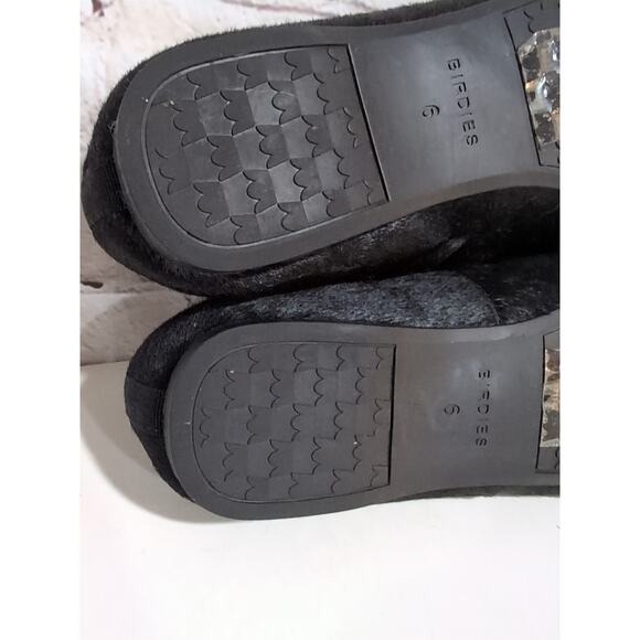 Birdies The Starling Black Calf Hair Fur Loafers Flats Size 6 With Dust Bag - Picture 8 of 13